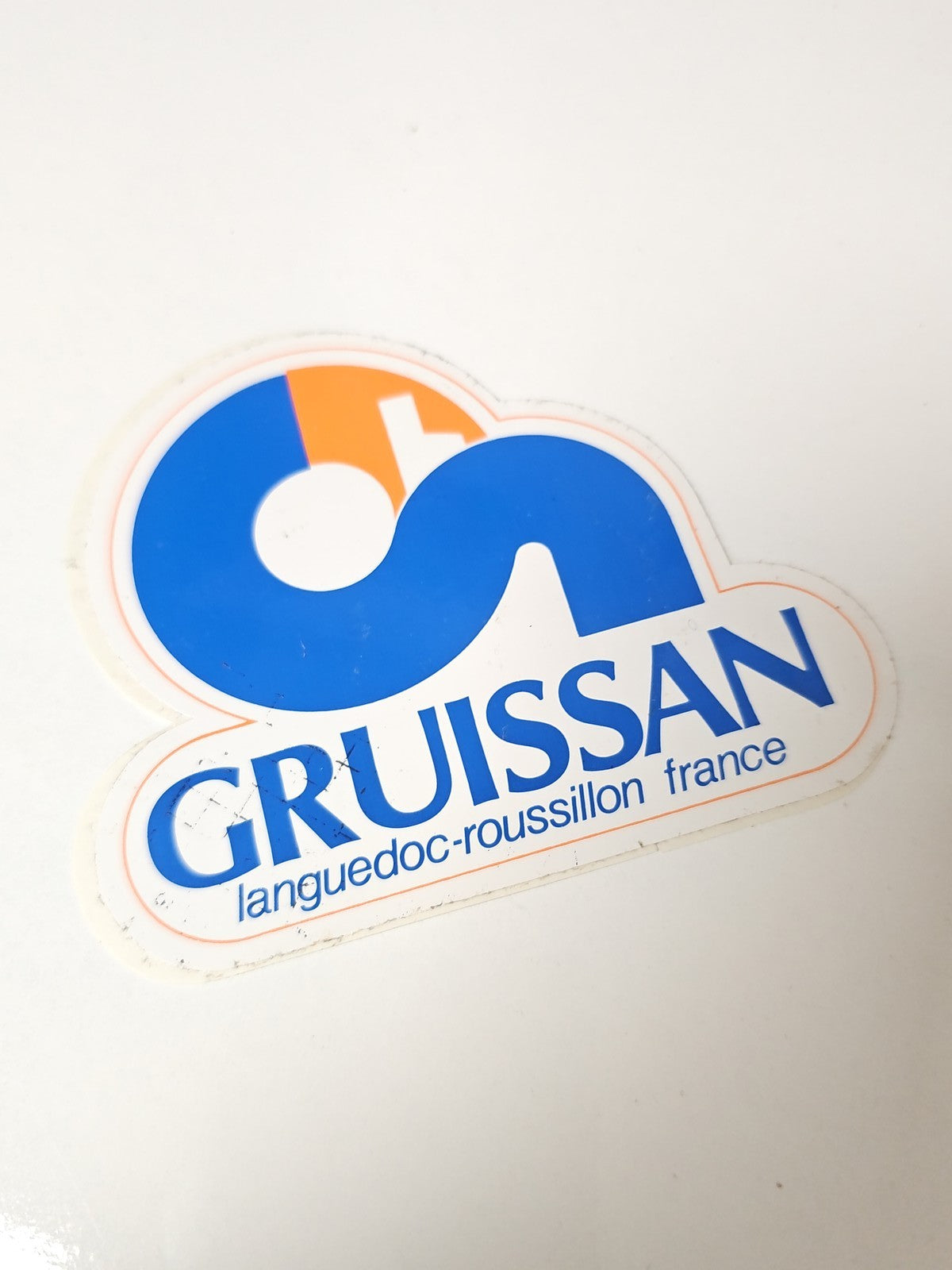 Ancien autocollant publicitaire rétro Gruissan, grande taille, collection vintag
