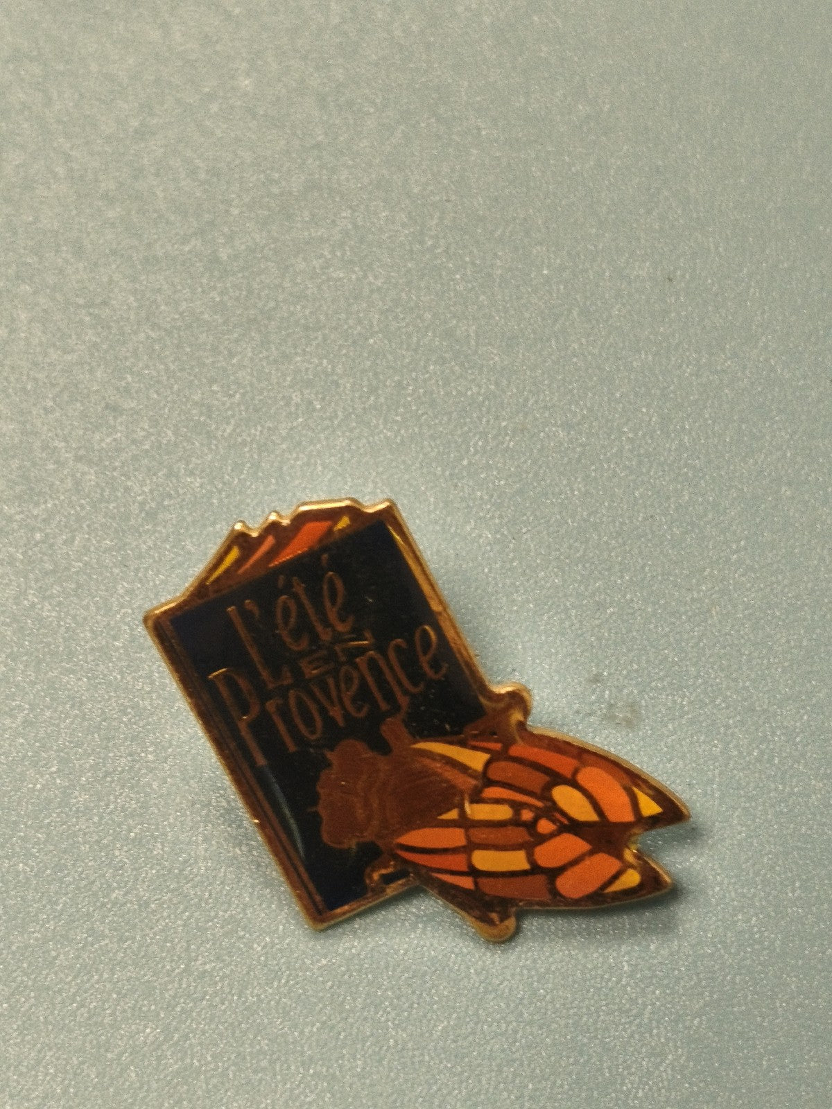 Vintage pin's L'été en Provence cigale émaillée collection rétro (Ref 9)