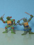Figurines Tortues Ninja vintage années 90 lot 2 TMNT rétro jouets anciens