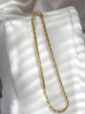 Collier vintage plaqué or, gros maillons, bijou rétro doré années 70