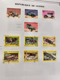 Timbres République de Guinée 1998 autos anciennes insectes philatélie thématique