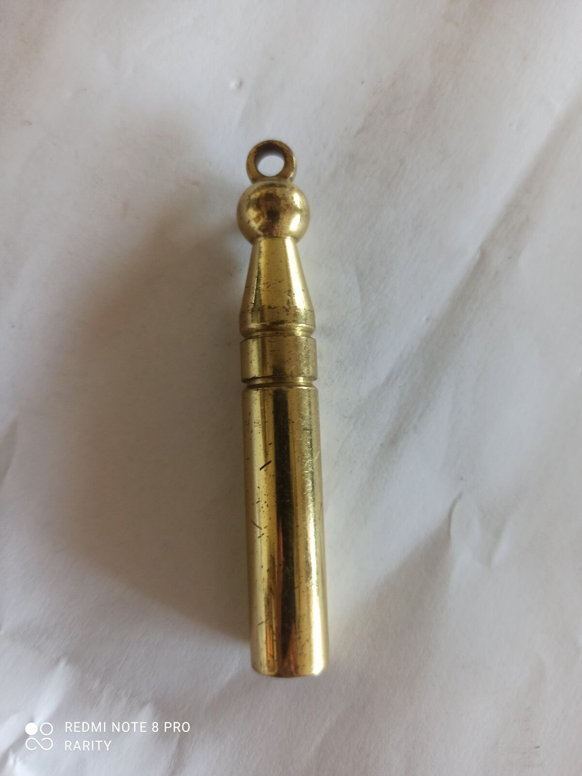 Quille militaire en bronze vintage, pendentif ancien, objet historique déco