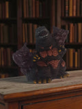 Figurine Godzilla soft vinyl, marionnette doigt, monstre noir rouge