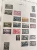 Timbres anciens États-Unis oblitérés, lot philatélie vintage USA, motifs histori