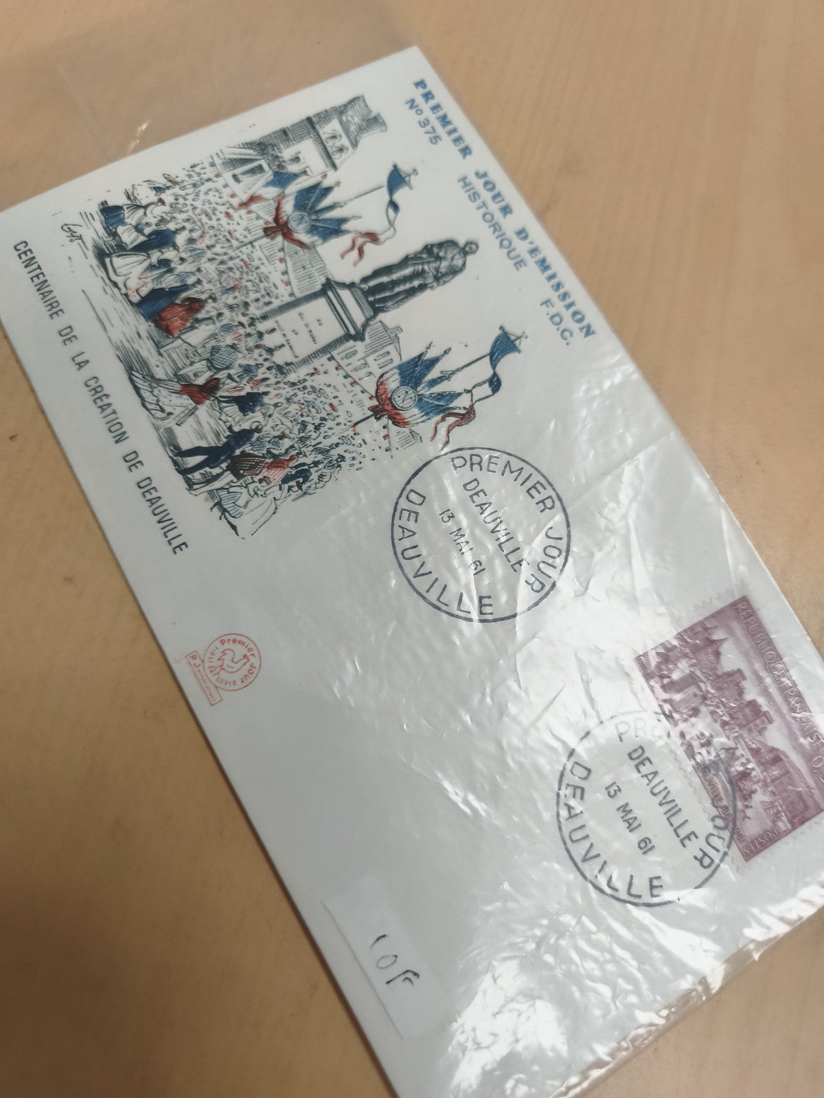 Enveloppe Premier Jour Deauville 1961 FDC Centenaire Création Philatélie