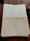 Lettre manuscrite ancienne 1948 adressée à sa mère écriture bleue vintage