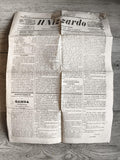 Ancien journal Il Nizzardo 1857 Nice journal politique italien vintage
