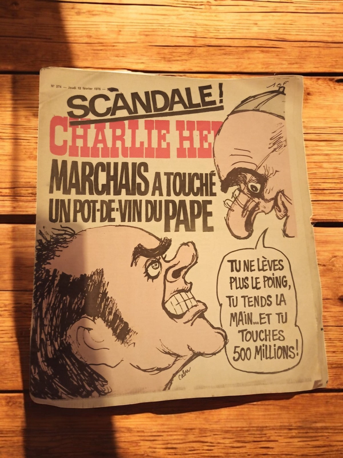 Magazine Charlie Hebdo vintage 1976 n°274 satire politique années 70