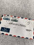 Lettre avion affranchie timbres Liban Hôtel de Paris cachet philatélie Paris