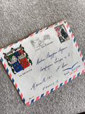 Lettre avion La Réunion blason timbre 15 CFA philatélie courrier illustré