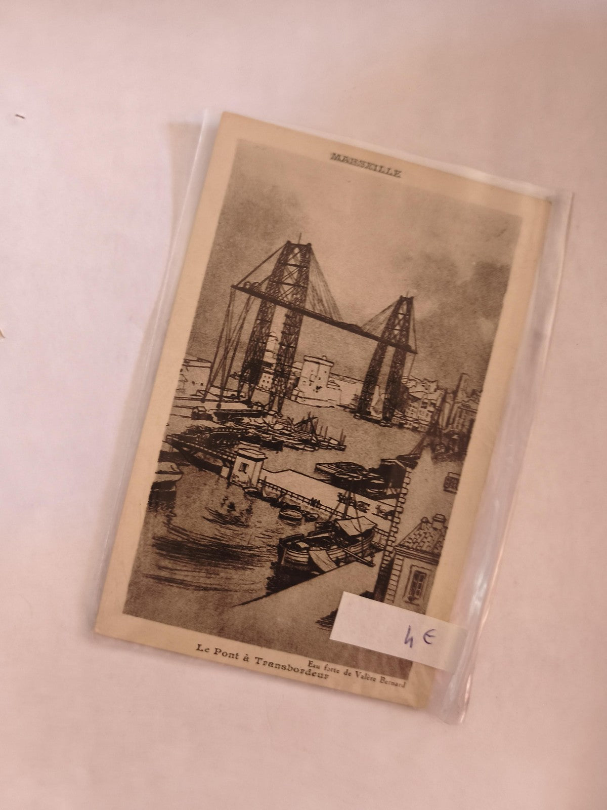 Carte postale ancienne vintage Marseille illustrée, collection rétro France