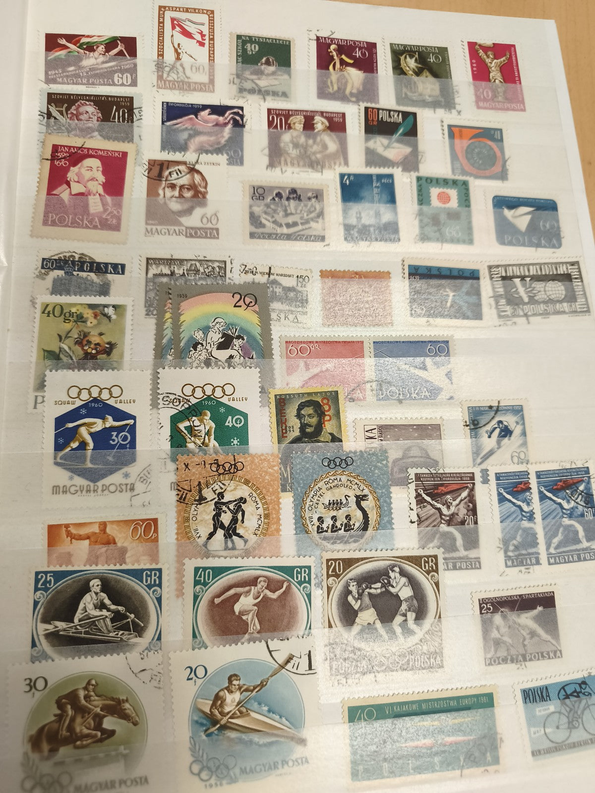 Lot timbres sport et thématique Europe Est oblitérés Pologne Hongrie