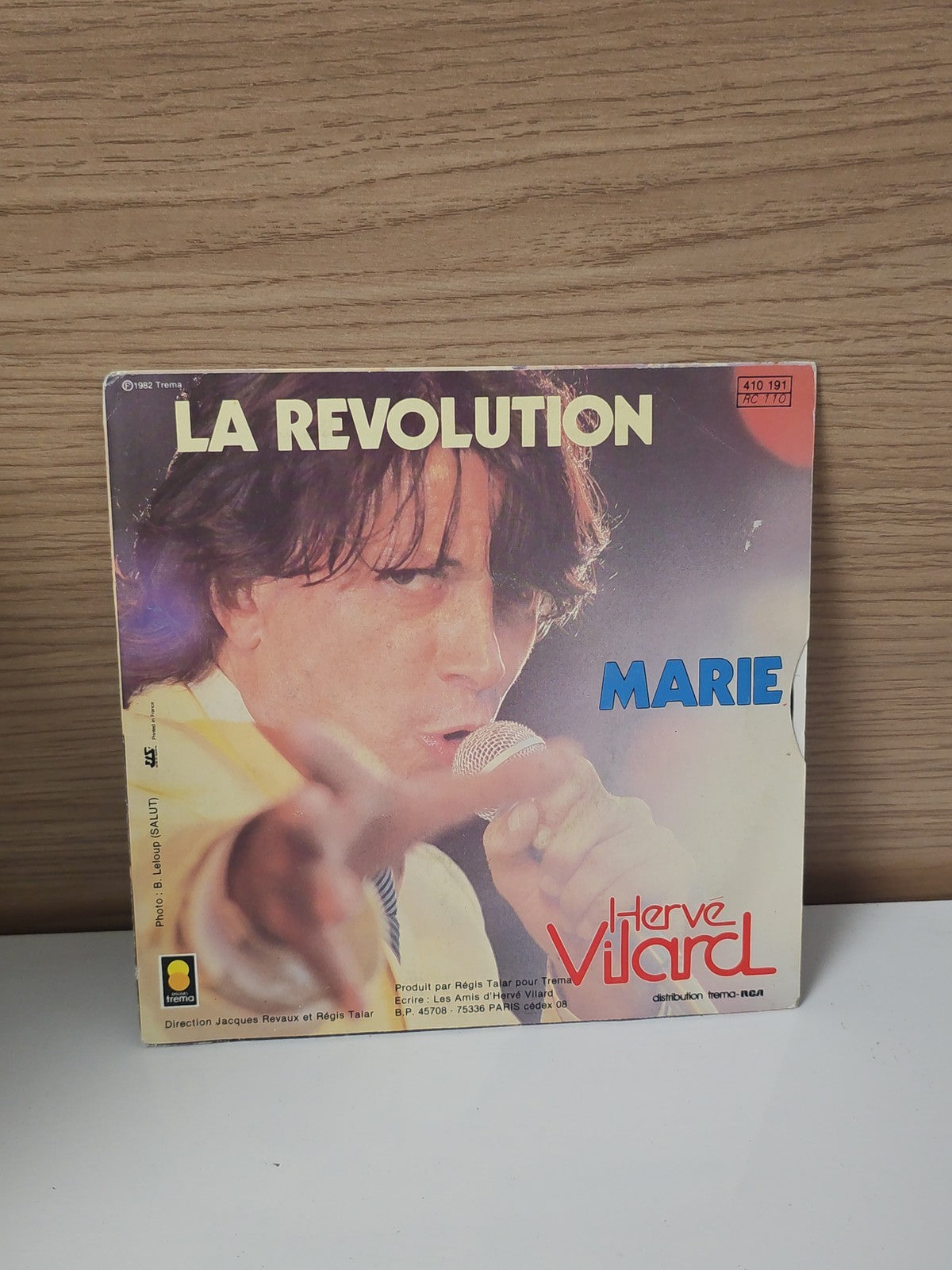 Vinyle 45 tours ancien Hervé Vilard rétro, disque collection vintage chanson fra