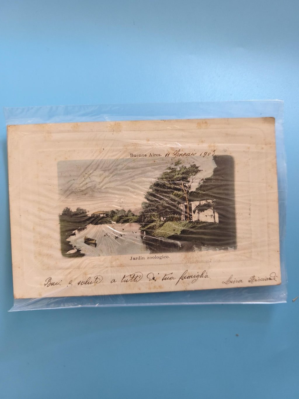 Ancienne carte postale vintage italienne timbrée époque coloniale collection rét