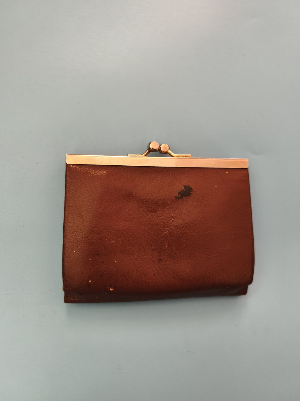 Porte-monnaie vintage en cuir Ancienne, portefeuille rétro collection ancien