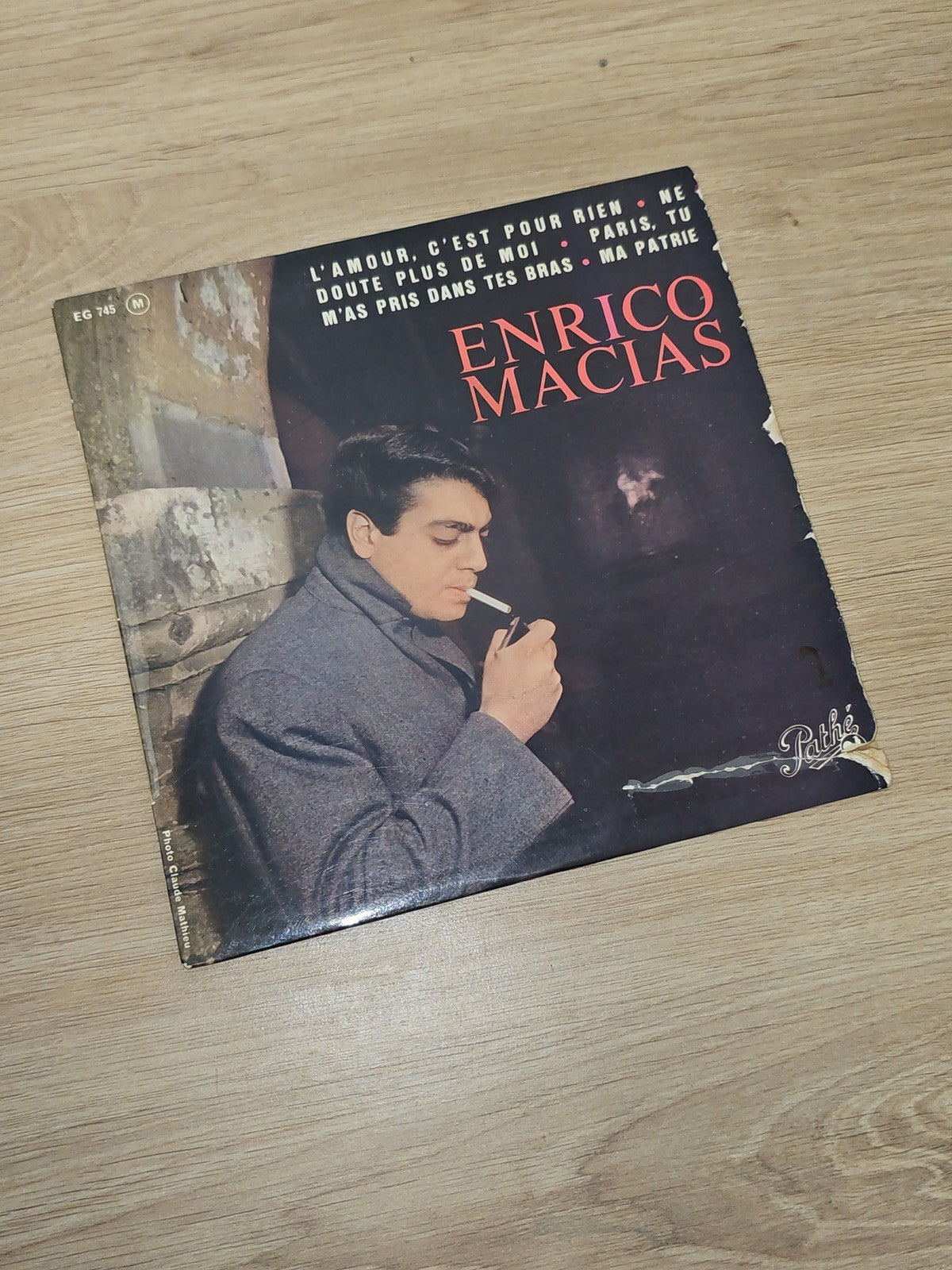 Vinyle 45 tours ancien Enrico Macias rétro chanson française collection vintage