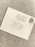 Lettre oblitérée Vendée timbre coq 0,30 FR philatélie Poitiers cachet France