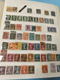 Lot anciens timbres oblitérés France, diverses couleurs, collection philatélie