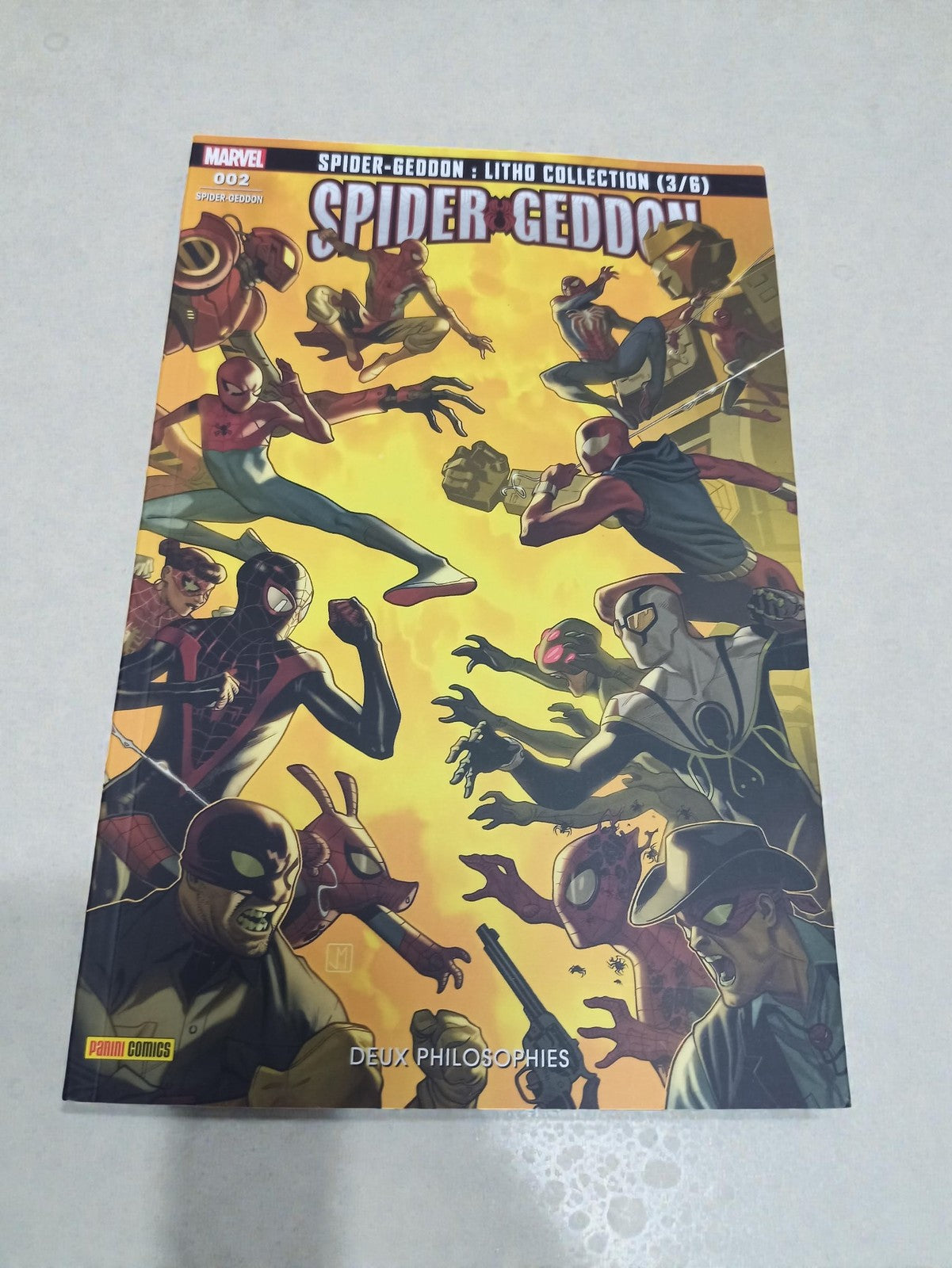 Comic Spider-Geddon Marvel, livre d'occasion, bande dessinée super-héros VO