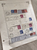 Gros lot anciens timbres Marianne sur fragments oblitérés, étude philatélie