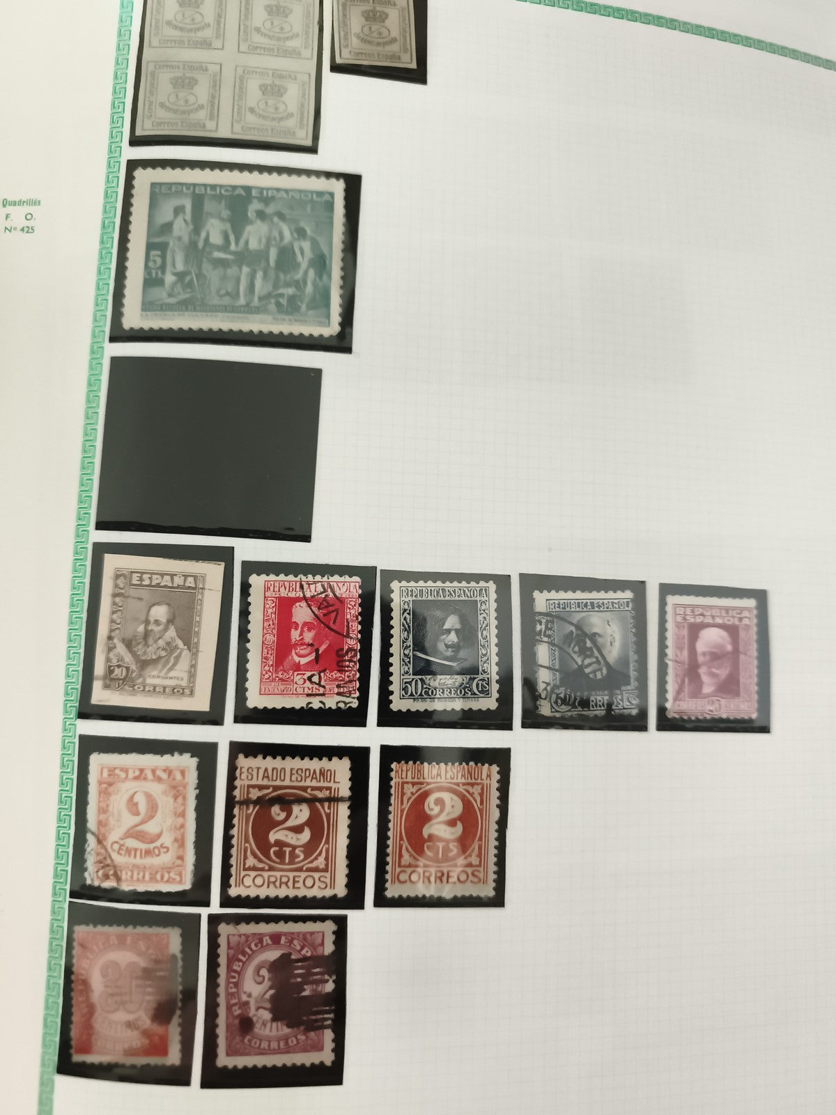 Timbres Espagne anciens oblitérés, République, Estado Español, lot philatélie