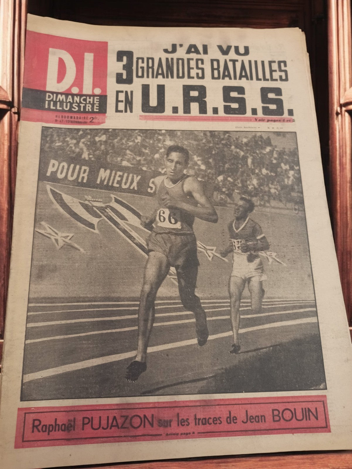 Magazine Dimanche Illustré 1940 ancien journal sport URSS vintage rétro