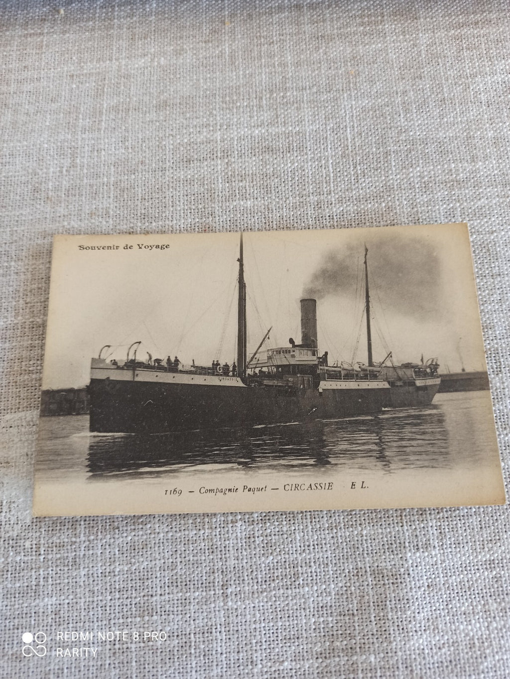 Carte postale ancienne paquebot Circassie Compagnie Paquet maritime vintage