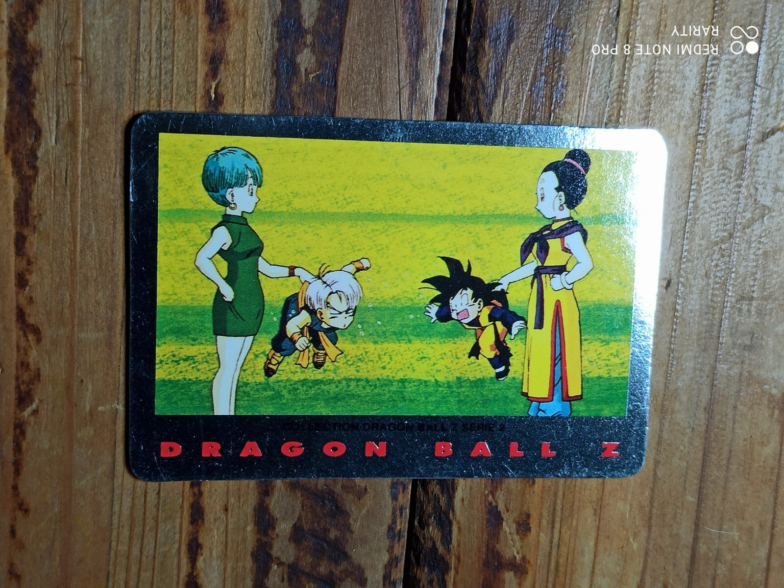 Carte Dragon Ball Z Cardass vintage brillant Bulma Chichi Trunks Goten