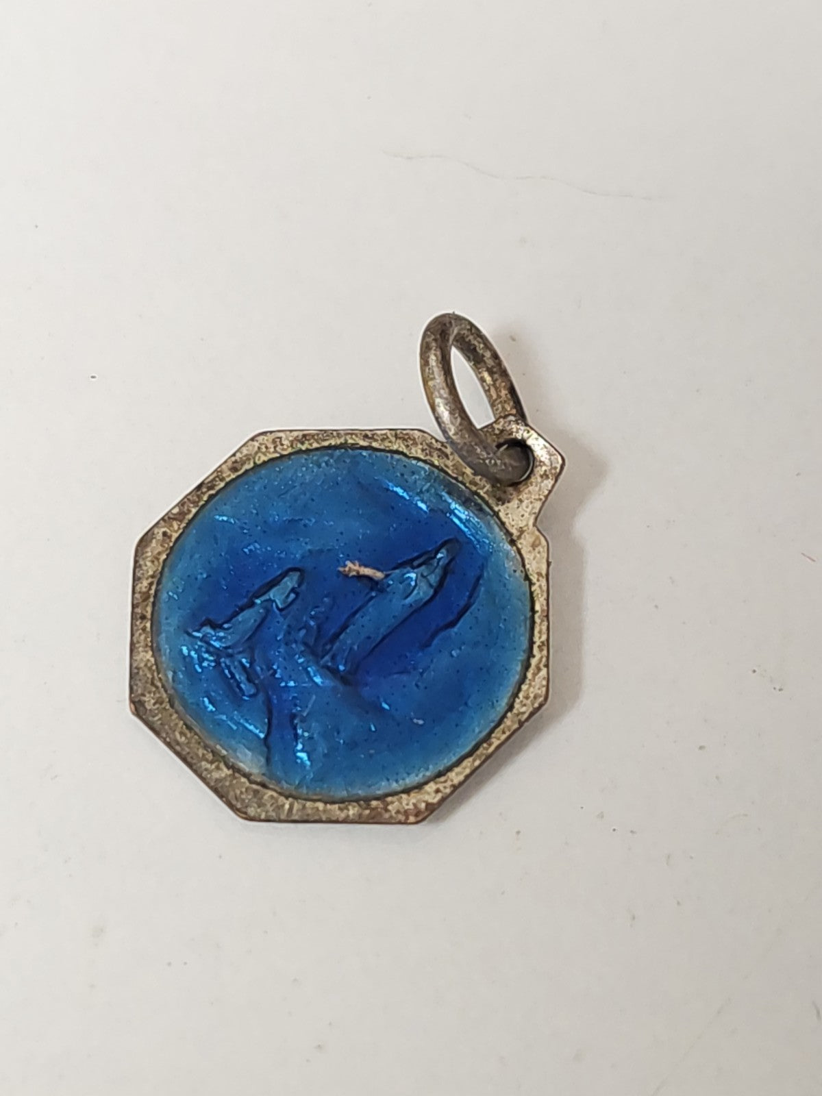 Médaille religieuse ancienne catholique vintage, objet de collection rétro Franc