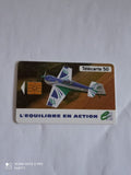 Télécarte vintage 50 unités Conseil Général Eure avion L'Équilibre en action