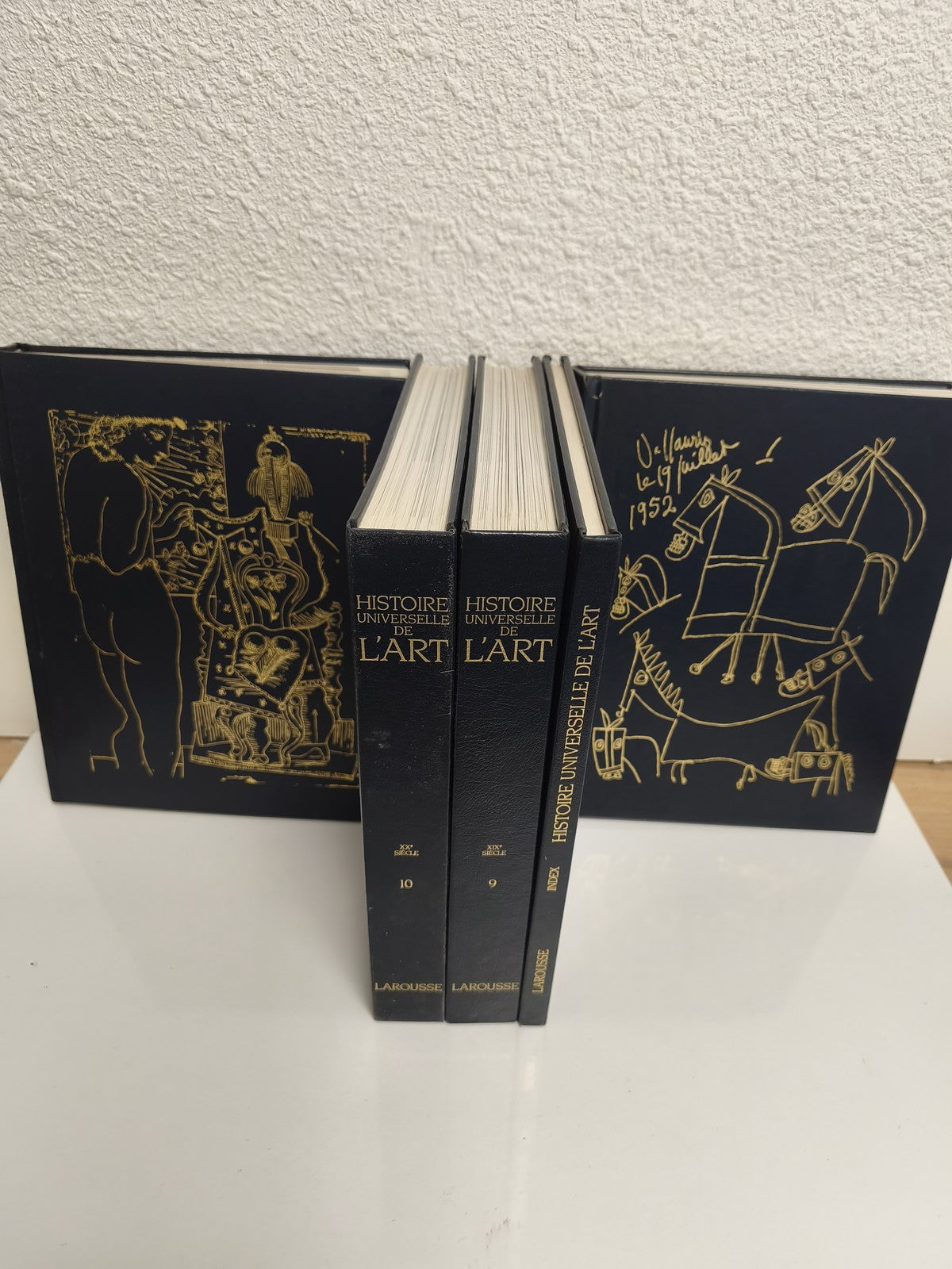 Lot livres anciens Histoire Universelle de l’Art Larousse reliés dorure
