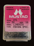 Boîte hameçons anciens Mustad Limerick 496 vintage Norway pêche deadstock