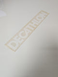 Vintage grand autocollant ancien Decathlon, sticker rétro collection sport