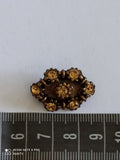 Broche vintage Remy Dis Paris années 80/90 style émaillé doré brun ambre