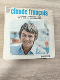 Vinyle 45T vintage Claude François Philips pochette photo, titres J?attendrai
