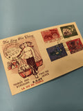 Ancienne enveloppe FDC Vietnam 1967 timbres "La vie du peuple" illustrée