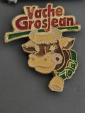 Pin's ancien Grosjean vintage rétro collection badge publicitaire France rare