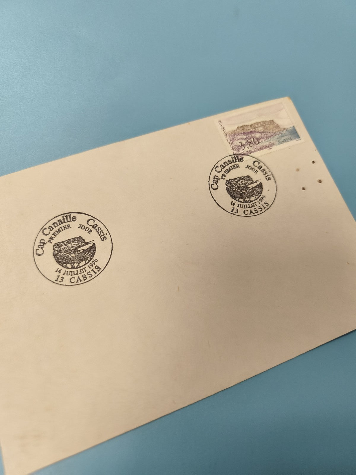 Enveloppe FDC Cap Canaille Cassis 1990 avec timbre 3,80 affranchissement premier