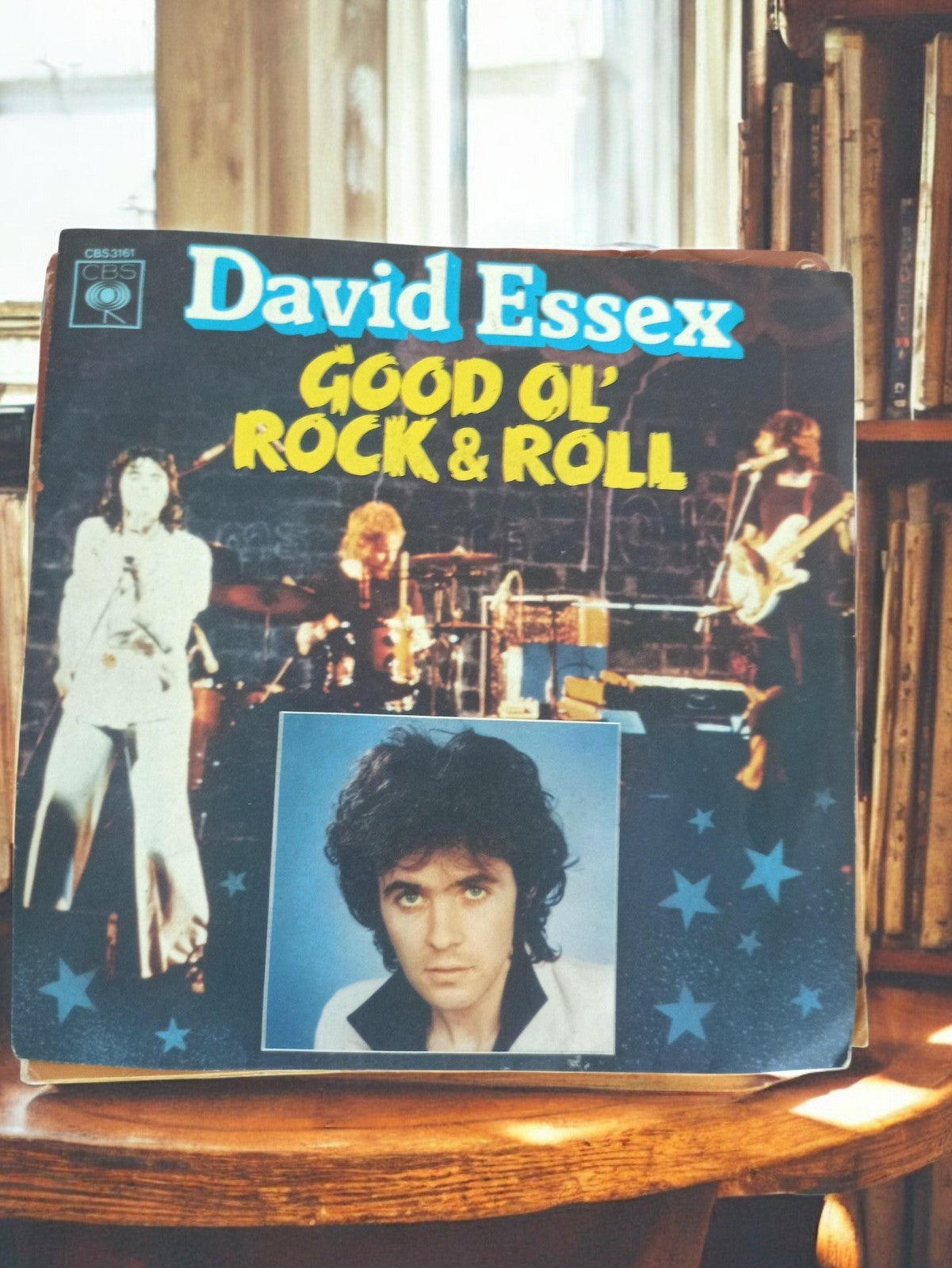 Disque vinyle vintage David Essex Good Ol' Rock & Roll CBS pochette d'époque