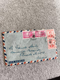 Lettre avion Philippines 1963 timbres First World Congress affranchissement Madr