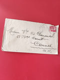 Enveloppe philatélie timbre rouge cachet visible adresse manuscrite France