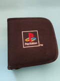 Pochette CD PlayStation noire logo brodé Sony rangement disques jeux