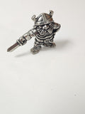 Figurine viking ancienne en métal, petite statuette rétro Norvège, collection vi