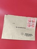 Enveloppe philatélie affranchie Wurttemberg 12 Pf, cachets visibles, Tübingen