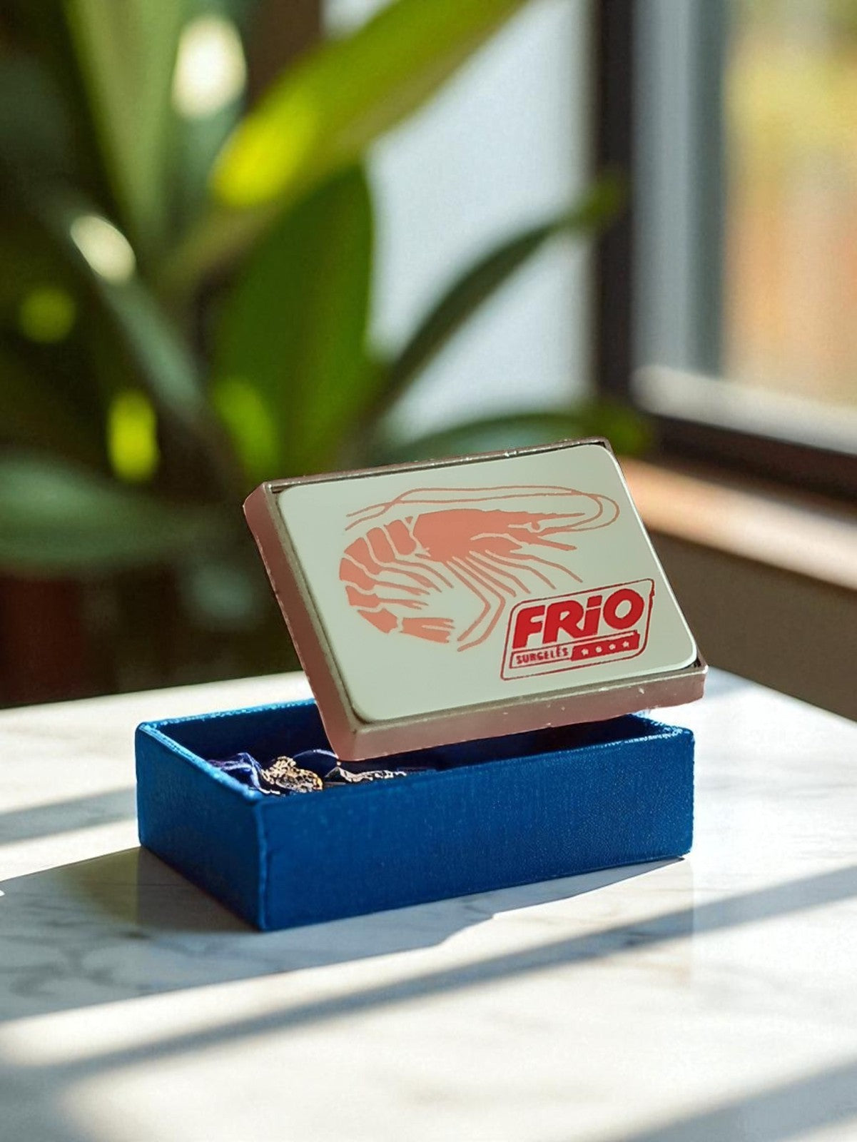 Pin's publicitaire vintage Frio Surgelés édition limitée crevette rare