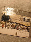 Carte premier jour Centenaire Conférence Postale 1974 Paris neige diligence