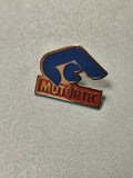 Vintage pin's Mutoptic bleu rouge main publicitaire collection (Ref 14)