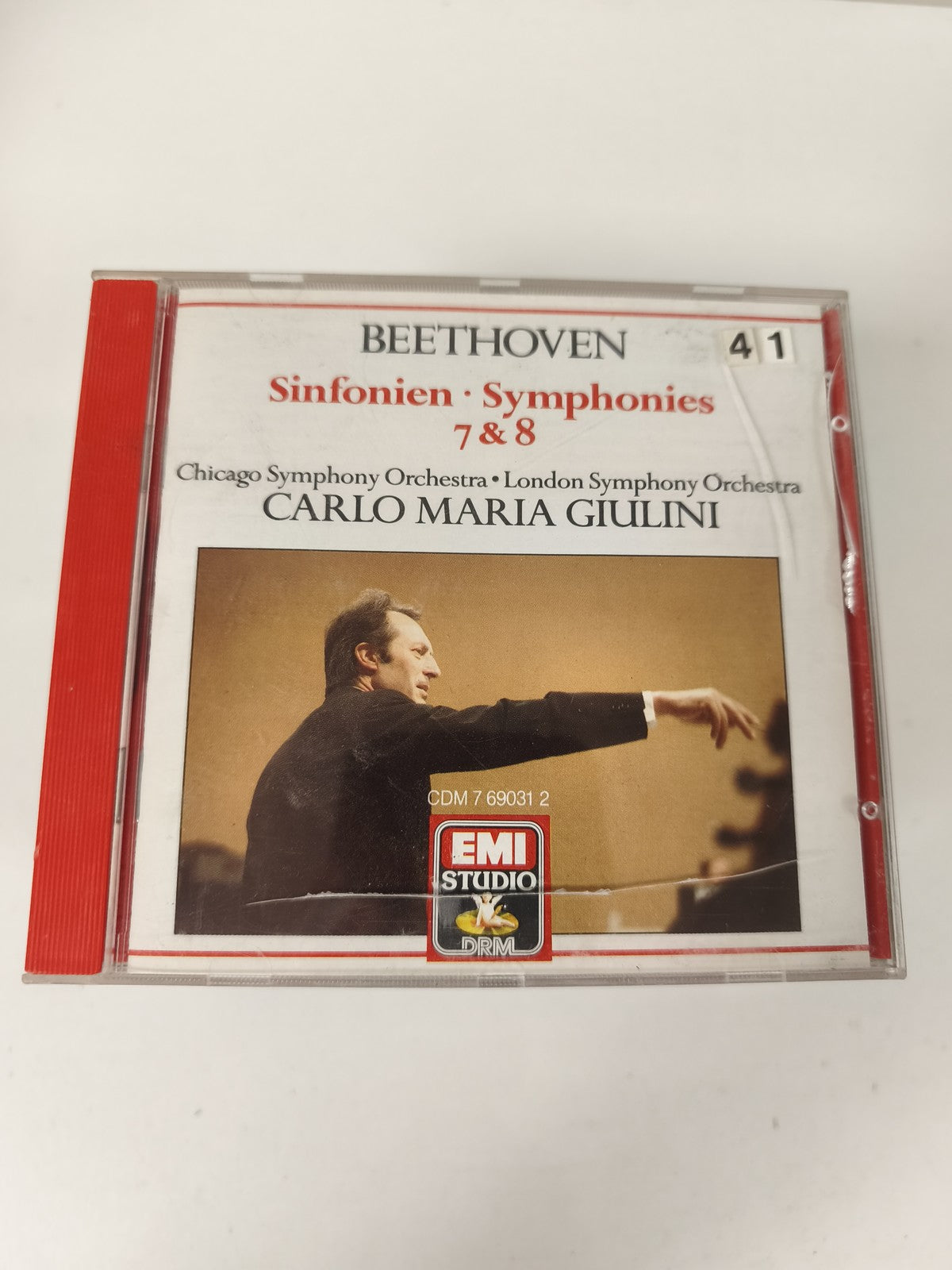CD Beethoven Symphonies 7 & 8 Giulini EMI Studio Chicago London Orchestra