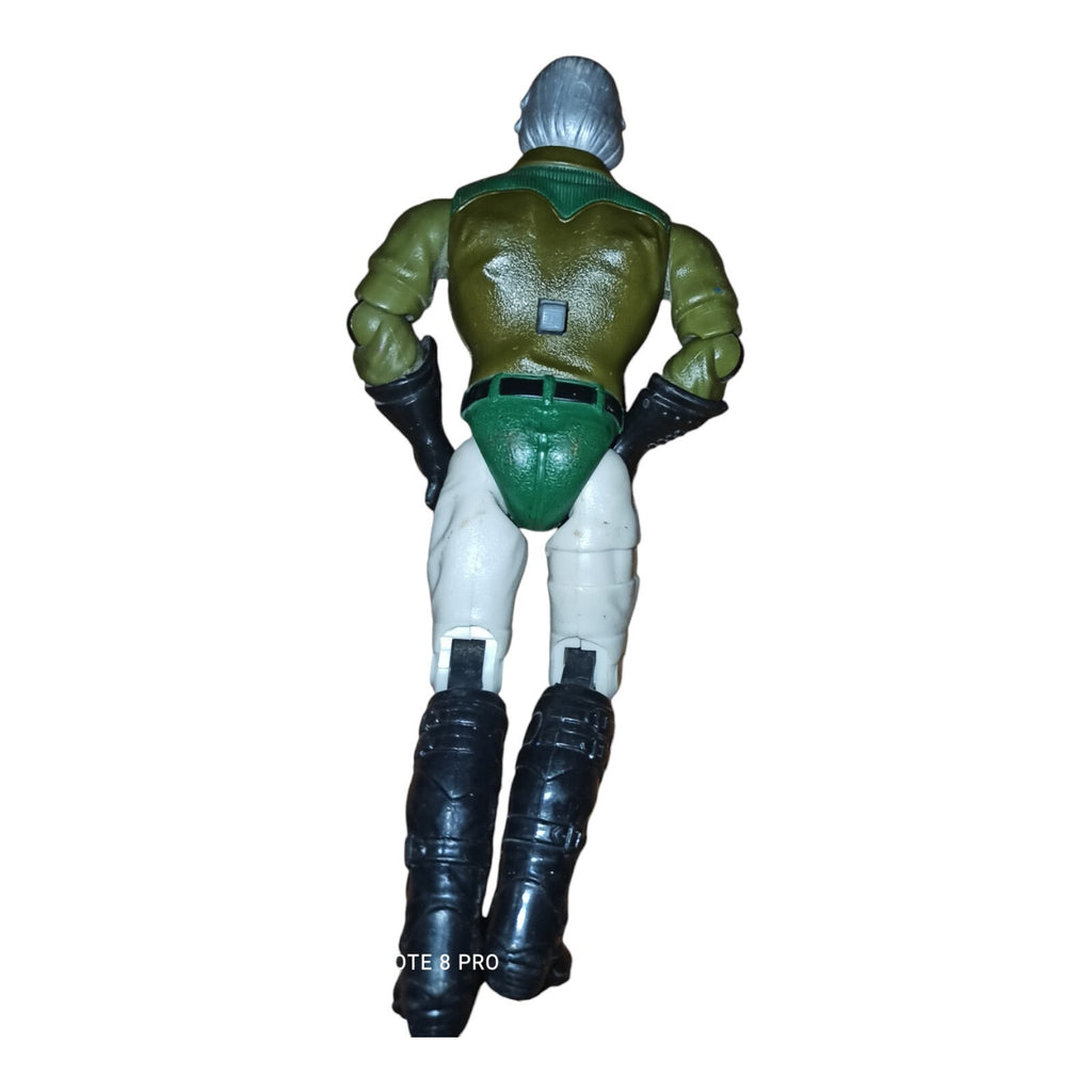 Figurine vintage Tex Hex Bravestarr 1986, articulée, costume vert, Mattel