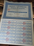 Action au porteur Franco Canadienne 1939 ancien titre financier vintage